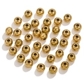 Perline distanziatrici sferiche in acciaio inossidabile dorato lucido per gioielli fai da te - Liscio-Oro-5mm
