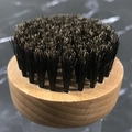Professional curved boar bristle beard brush with a natural light wood base for men - Beech Wood Round Bristle 6.3x6.3x3.5CM