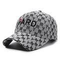 Berretto da baseball in jacquard grigio con stampa lettere M Y e ricamo FARD - Regolabile / Grigio