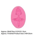 Stampo ballerina in silicone rosa 6,2x9,5cm per sapone DIY e dolci al cioccolato - Stile 5-Ballerina Elegante