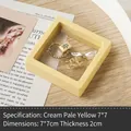 Scatola portagioie portatile in pellicola PE giallo crema per anelli 7x7cm - 7*7cm / Giallo Crema