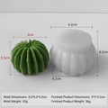 DIY cactus silicone candle mold for handmade succulent resin crafts and wax making - Cactus Ball H-0313