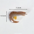 Portachiavi gamberetto artificiale realistico di 7,5cm marrone con dettagli maculati - Stile senza clip / Gamberetto Verde