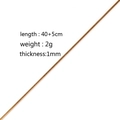 Detailed specs for 1mm gold stainless steel chain with 40+5cm length and 2g weight - Snake Chain