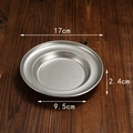 Retro stainless steel pasta plate 17cm silver finish with specific dimensions - 17cm Wide Rim Straw Hat Plate (Vintage)