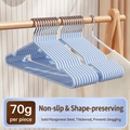 Light blue heavy-duty seamless clothes hanger made of solid manganese steel - 70g Extra Thick Dipped Style / Nordic Blue