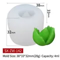 3D succulent silicone mold SX-ZW-142 for DIY candles and aromatherapy plaster crafts - Succulent Mold (ZW-142) / White