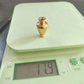 Mini vase Ruyi doré porte-encens en cuivre, ornement de bureau pesant 17,9g - Bouteille D / Forme de Bouteille d'Eau Pure