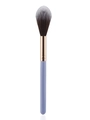Lavender handle fan highlighter brush with golden ferrule and two-tone soft bristles - Lavender (Flame Highlight Brush)