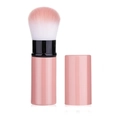 Tragbarer rosa ausziehbarer Make-up-Pinsel mit weichen rosa-weißen Borsten - Rosa