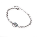 Pulsera ajustable árbol de la vida plateada con incrustaciones de circonitas de colores - Árbol de la Vida de Acero