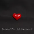 Red heart enamel pin brooch for bags and shoes, dimensions 1.7x2cm and weight 2g - Small Glossy Heart Style B / True Red