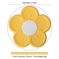 Dessous de plat cerisier en silicone jaune citron, tapis de table résistant 17,5 cm - 17.5cm Diamètre / Jaune
