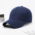 Classic navy blue cotton twill baseball cap with curved brim and 6-panel design - Navy Blue