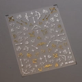 Selbstklebende Gold- und Silber-Zodiac-Nagelaufkleber mit Schütze-Bogen und Sternenmustern M-466 - Schütze Bogen Pfeil Sternenhimmel(M-466)