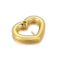 Goldenes Herz Anhänger aus Edelstahl für DIY Schmuckherstellung und Halsketten Design - 19*16mm(KLJ4922-Z) / Gold