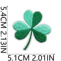Detailed measurement of clover embroidery patch showing 5.4cm height and 5.1cm width - No.13/Basic Shamrock