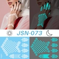 Luminous lace pattern tattoo sticker JSN-073 with day and night glowing effects - JSN-073 (Geometric Lace Hand)