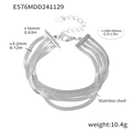 Mehrlagiges Schlangenketten-Armband in Silber-Optik mit verstellbarem Verschluss und Maßen - Silber 4-lagiges Armband / 4 Schichten