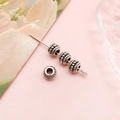 Round Woven Texture Spacer Bead 4x6mm