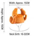 Size specifications of the plush roast turkey pet hat for cats and small dogs - Chicken Leg