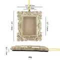 Vintage gouden kerstboom fotolijst ornament met afmetingen en ophangkoord - Maat 11 / Zilver