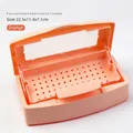 Orange Sterilisationsbox für Nagelwerkzeuge mit Abtropfschale 22,5x11,4x7,1cm - Hohle Schale / Orange