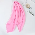 Solid bright pink square satin silk scarf with soft texture and smooth glossy finish - 70cm x 70cm / Rose Pink
