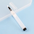 Transparent twist pen with white brush head and black cap for cosmetic liquids - 7ml Press Brush Head