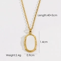 Detail view of oval white shell pendant necklace with measurements 1.4cm by 0.9cm - White Shell Bamboo Joint
