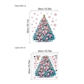 Christmas tree wall sticker with pink bows and snowflakes, layout and paste effect - PC217/Pink and Blue Bow Style