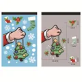 Christmas window stickers with snowman, stockings and snowflakes, size 20x30cm - BQ384
