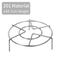 201 stainless steel steaming rack with 7cm height and 14# size variant in silver finish - 201 Series / Diameter 14cm / 7cm