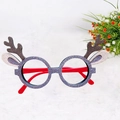 Festive Christmas reindeer antler glasses with purple glitter finish and red frames - Colorful Ears Reindeer Antlers Glasses