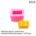 Rosa Silikonform für Fondant und Seife mit realistischer Gebäcktextur - 3-Fach B218 / Rosa