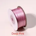 Deep pink 3mm double-sided satin ribbon on a roll for DIY crafts and gift wrapping - 3mm/50 Yards / Deep Pink