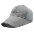 Graue Mesh-Sonnenkappe für Herren mit SPORT-Stickerei und atmungsaktivem Netz - Verstellbar / Grau