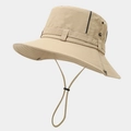 Cappello da sole kaki outdoor a tesa larga in tessuto a rapida asciugatura - Taglia unica / Beige