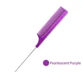 Pettine professionale a coda in acciaio, color viola perlato per styling capelli - Viola Olografico