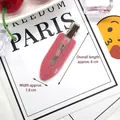 Close-up of a 6cm pink leaf resin hair clip with silver metal duckbill base - Dusty Pink