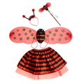 Red Headband/Wand/Wings/Satin Tutu Skirt