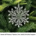 Décoration flocon de neige en acrylique transparent 108mm pour sapin 50 pièces - Flocon de Neige de Noël 108mm