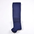 Men's breathable jacquard crew sports socks in deep blue knitted nylon blend - Knee High Open Toe / Navy Blue