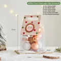 13-piece champagne and white Christmas ornament set with glitter balls and house pendant - 13-Piece Set / Champagne