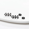 Gothische 444 Engelszahl Ohrstecker aus schwarz beschichtetem Edelstahl für Damen - 444 Schwarz