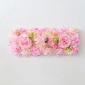 Rectangle artificial floral panel with pink hydrangea flowers for wedding arch decoration - New Pink