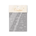 Détail des stickers ongles blancs avec calligraphie manuscrite et phrases d'art MS-106 - Écriture Manuscrite Blanche (MS106)