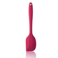 Large one-piece red silicone spatula for cake baking and cream mixing tool - Rose Red
