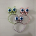 LED flashing alien eyeball headbands in green, pink, and purple for Halloween party - Mixed Random