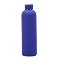 750ml dark blue matte double-wall stainless steel water bottle with screw-on lid - 750ml / Sapphire Blue